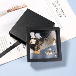 Jewelry Box Square Plastic Transparent <b>Display</b> <b>Case</b> For Bracelets And Earrings Storage With Lid XF 06 - Product Image 1