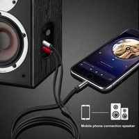 Câble adaptateur audio stéréo plaqué or Xput 3,5 mm, prise jack 3,5 mm vers 2 RCA mâles, cordon convertisseur audio stéréo