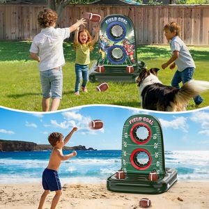 <b>Inflatable</b> Football Toss Target <b>Game</b> with Dual Goals for Pool & Outdoor Play - Product Image 5
