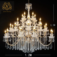 Lustre LED en fer et acrylique de style européen, neuf d'usine, pour plafond, lampe décorative pour auditorium, hôtel, scène, accessoires d'ambiance