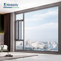 Système de fenêtre en aluminium détachable moderne haut de gamme fenêtres coulissantes en alliage d'aluminium pour chambres salons Villas bas prix