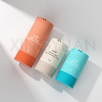 XINGYUAN Bouteilles sous vide de lotion de soin de la peau en plastique personnalisé PETG Bouteille sans air à double chambre Sérum de luxe