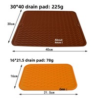 Tapis de séchage antidérapant en silicone résistant à la chaleur, tapis de drainage, tapis de table de cuisine, tapis de comptoir de bar pour verres, tapis de protection pour friteuse à air et four