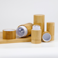 Tube en bambou écologique de 30g avec bouchon à vis personnalisable et design twist-up, pour déodorant en stick