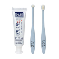 Kit de nettoyage des dents pour animaux de compagnie avec brosse à dents en plastique Dentifrice pour chien et chat-pour mordre et toiletter