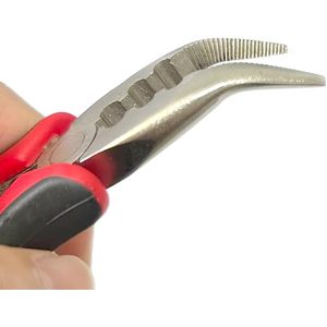 Obexa OBP-39499 Alicates de metal y goma negros y rojos para extensiones de cabello, mini alicates de 3 orificios para abrir y quitar micro/nano anillos, agarre ergonómico - Product Image 3