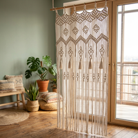 Rideau en macramé Private Label Premium Wave Rideau Premium Valance en coton naturel pour la décoration intérieure