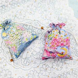 Colorful Cotton Bags for Clothing Embroidered Screen Printed Gilded Star Moon Hot Stamping Jewelry <b>Candy</b> Gift Packaging Storage - Product Image 6
