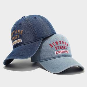 Spring Summer Women Men Denim Baseball Cap Custom Embroidery Sun <b>Hat</b> Outdoor Sports Fashion Baseball <b>Hat</b> - Product Image 3