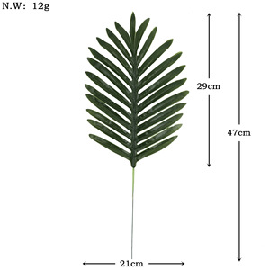Feuilles de palmier artificielles Guanyi 47 cm en plastique et soie pour la décoration de mariage et de la maison - Product Image 2