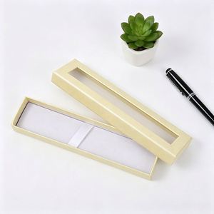 Boîte d'emballage personnalisée avec fenêtre en papier pour stylo de nettoyage de vitres, insert en ruban pour écriture, cadeau, plusieurs couleurs disponibles - Product Image 3