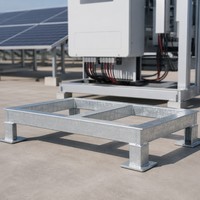 Base de montage soudée pour onduleur solaire central, en acier inoxydable galvanisé à chaud Q235/Q345/Q355 ou acier au carbone, OEM/ODM, SGS ISO 9001