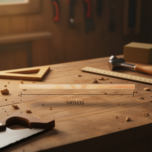 Barre en bois ILAN 16x16x300mm carrée, 2 pièces, pour travaux manuels et projets de bricolage - Product Image 3