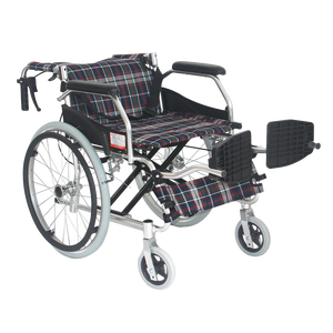 ציפוי אלומיניום נייד למנוחה כיסא גלגלים 100 ק "ג קיבולת 27 ס" מ רוחב מקופל עבור מבוגרים מוגבלויות שיקום - Product Image 3