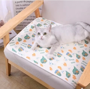 Almohadilla de seda helada de látex para mascotas, camas para perros grandes, colchoneta refrescante de verano para dormir, manta antideslizante suave para gatos, asiento de coche para mascotas - Product Image 5