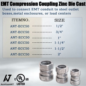 Raccord de conduit en zinc moulé sous pression certifié UL, 3 pièces, de 1/2 à 2 pouces, connexion filetée IMC rigide, raccord <span class=keywords><strong>Erickson</strong></span>, couplage électrique - Product Image 4