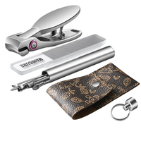 WELLFLYER NC-844 coupe-ongles de haute qualité 11/10 pièces ensemble anti-éclaboussures ensemble de manucure portable coupe-ongles Kit LOGO personnalisable