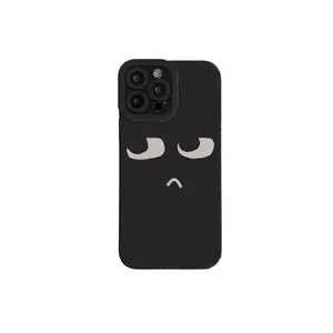 Interesante funda de expresión entrecerrando los ojos para Iphone 15 12 13promax Apple 11 Xr Cartoon Xsmax funda protectora a prueba de golpes barata