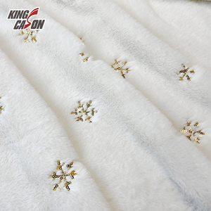 KINGCASON-tela de lana de conejo de piel sintética bordada, <span class=keywords><strong>tejido</strong></span> en escamas blancas, estilo fresco, metálico, para prendas de vestir/estudiantes - Product Image 5