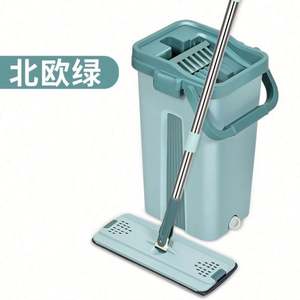 Mopa de Limpieza de Microfibra Fácil de Limpiar, con Sistema de Separación de Agua Limpia y Sucia, con Cubeta de Manos Libres - Product Image 2