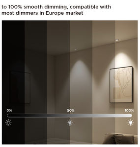 Plafonnier LED encastré moderne 6W, homologué UKCA CE BS476 3CCT, résistant au feu, étanche <span class=keywords><strong>IP65</strong></span>, dimmable, ultra-plat, à profil ultra-bas - Product Image 4