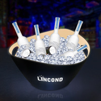 Barre en plastique acrylique de haute qualité personnalisée seau à glace à champagne lumineux seau à glace à LED