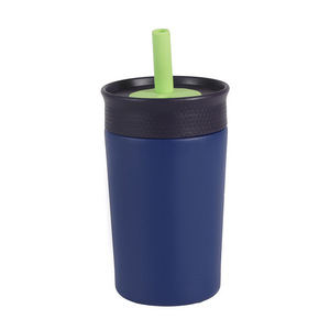 Custom logo 360ml Insulated Stainless Steel Tumbler <b>with</b> Leak Proof Flexible <b>Straw</b> Kids Travel Water Bottle for Back to School - Product Image 6