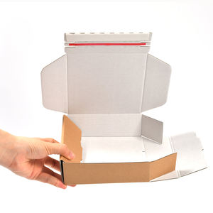 Boîte en carton ondulé recyclable à déchirure facile avec fermeture sécurisée, impression personnalisée de logo découpé pour l'expédition et le stockage - Product Image 3