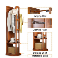 Miroir complet rotatif à 360 degrés avec armoire de rangement pour bijoux Organisateur d'armoire à bijoux autoportant Étagère de maquillage pliable
