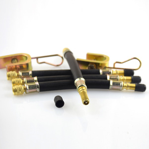 Kit de tubes d'extension de valve 140 mm avec pinces métalliques pour réparation et gonflage des pneus pleins de scooter - Product Image 5
