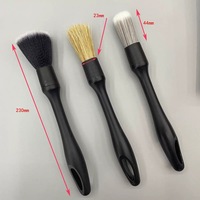 Juego de 3 Cepillos de Limpieza para Autos, Cepillo de Detalle para Lavado de Autos con Cerdas Suaves y Duras, Tipos de Cerdas para Detallado Interior