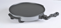 Haute Qualité Poêle À Frire Antiadhésive Électrique Multifonction Plat Fry Chauffage Électrique Pizza Pan Rond En Aluminium NOIR OEM 40 1500