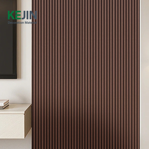 Revestimiento de Pared WPC con Diseño Moderno, Resistente al Fuego y al Agua, Efecto 3D, Ondulado, Panel de Rejilla de Madera y Plástico Compuesto, PVC para Interiores - Product Image 1
