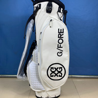 Tas Golf Premium Gaya Korea Fungsi Ganda Penutup Anti Debu Kapasitas Besar Desain Cetak Fitur Penyangga Bahan Nilon Kulit PU Oxford