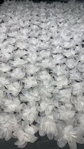Ultimo Tessuto in Pizzo con Grandi <span class=keywords><strong>Fiori</strong></span> 3D in <span class=keywords><strong>Organza</strong></span> Fatto a Mano <span class=keywords><strong>di</strong></span> Lusso <span class=keywords><strong>per</strong></span> <span class=keywords><strong>Abiti</strong></span> da Sera e da Sposa - Product Image 5