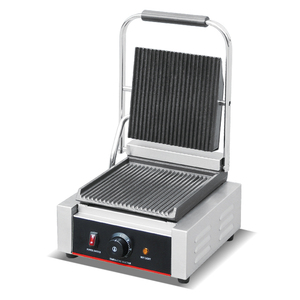 Grill <span class=keywords><strong>électrique</strong></span> à plaque unique CE, prix bas, 110V/220V disponible, OEM, en acier inoxydable, antiadhésif, grill de cuisson pour bœuf à rainures - Product Image 3