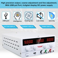GVDA-fuente de alimentación de laboratorio regulada por USB, fuente de alimentación de banco con interruptor estabilizador ajustable de 30V, 10A, 60V, 5A