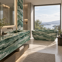 Marbre vert exotique pour tables en pierre design, comptoirs et décoration intérieure