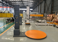Machine d'emballage extensible de type plateau tournant avec film PE pour l'emballage de palettes en entrepôt et en stockage