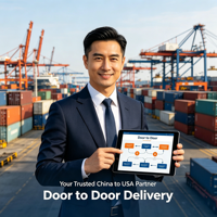 Service de fret porte-à-porte DDP avec taxes payées, directement vers l'entrepôt FBA aux États-Unis, avec assistance 24h/24 et 7j/7 et assurance