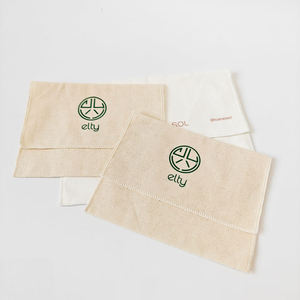 Sac en velours de luxe imprimé avec logo personnalisé de haute qualité, pochette enveloppe en toile de coton naturel pour bijoux, sac de rangement souple pour chaussures - Product Image 3