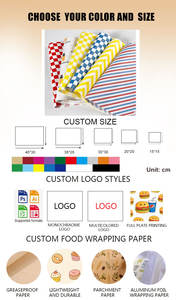 Carta da Imballaggio Personalizzata per Ristoranti e Panetterie, Stampa il Tuo Marchio, per Hamburger, Sandwich, Fast <span class=keywords><strong>Food</strong></span> e Asporto - Product Image 3