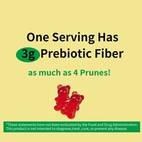 Gummies de fibres prébiotiques pour enfants et adultes, marque privée OEM, soutien digestif, sans sucre, végétaliennes, supplément riche en protéines, 90 unités