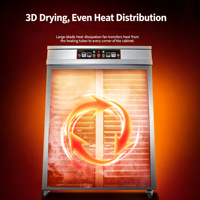 Déshydrateur alimentaire commercial à double porte grande capacité en acier inoxydable pour la transformation alimentaire