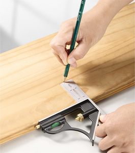 300Mm Có Thể Điều Chỉnh Kết Hợp Vuông Thiết Lập <span class=keywords><strong>Right</strong></span> <span class=keywords><strong>Angle</strong></span> Cai Trị 45/90 Độ Với Mức Độ Bong Bóng Đa Chức Năng Đo Đo Công Cụ - Product Image 6