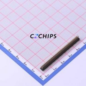 X1321WVS-2x38J-C40D53 Pin Header SMD,P=1.27mm Connector ( Pin Structure: 2x38P )( Pitch: 1.27mm )( Row Spacing: 1.27mm ) - Product Image 1