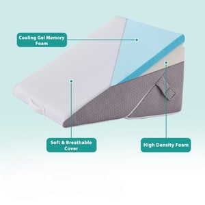 Coussin triangulaire réglable en mousse à mémoire de forme pour le reflux acide, le soulagement des douleurs au dos et des jambes, pour dormir - Product Image 5