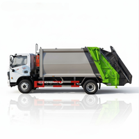 Camion compacteur de déchets Dongfeng D7 4x2 personnalisé avec levage de bras, capacité 9000/10000L, superstructure de collecte des déchets à commande hydraulique à distance