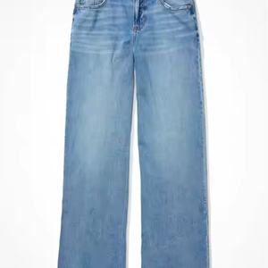 Nuevos Jeans de Mezclilla Ligera de Corte Recto, Estilo Boyfriend, Holgados, Casuales, de Algodón, de Cintura Alta, con Decoración Bordada - Product Image 1