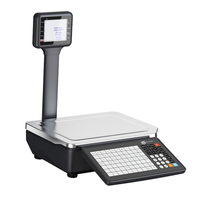 Timbangan Digital LCD HPRT 15KG 30KG dengan Printer Struk 58mm Terintegrasi (Akurasi 203dpi 0.1g) OEM/ODM untuk Supermarket